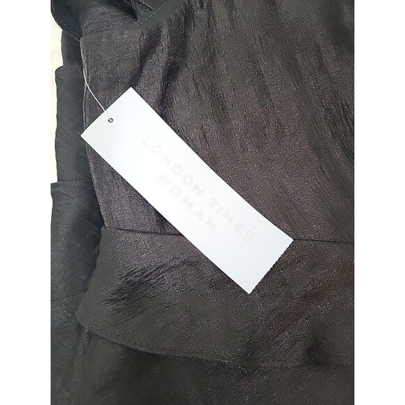 London Times Women's Sz 20W Dress V-Neck Tiered Cocktail Semi-formal Date Night - Picture 6 of 7